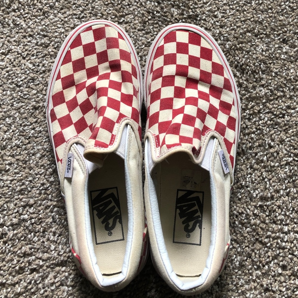 Size 6 red checkered vans! Gently worn